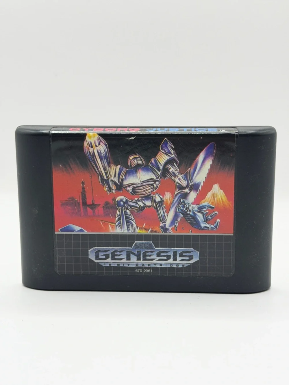 Cyborg Justice‎ Sega Genesis 1993 Blue/Red Vintage Game Cartridge